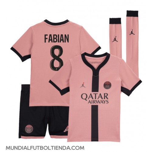 Camiseta Paris Saint-Germain Fabian Ruiz #8 Tercera Equipación Replica 2024-25 para niños mangas cortas (+ Pantalones cortos)